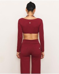 Pinky & Kamal - Long Sleeve Crop Top