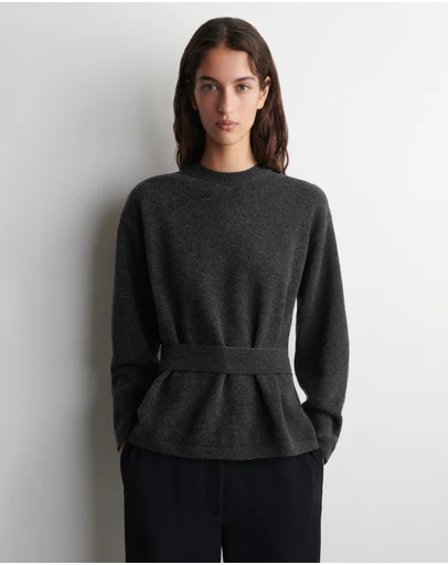 COS - Belt-Detail Merino Wool Jumper