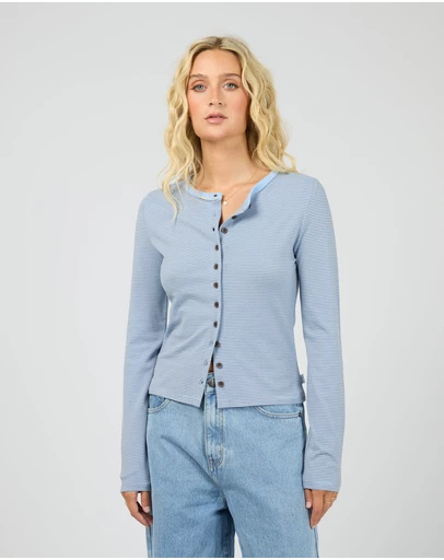 All About Eve - Sami Stripe Long Sleeve Top Blue
