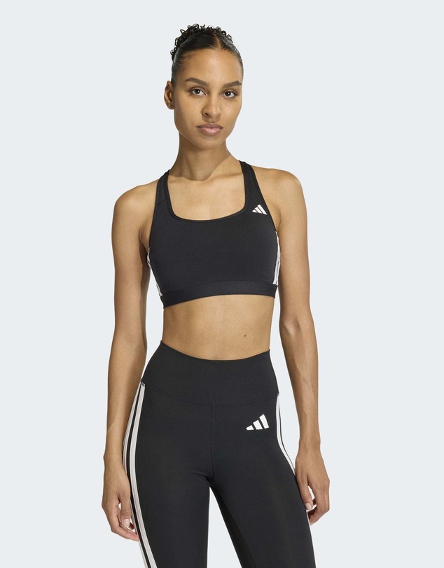 adidas Performance - Optime Essentials Workout 3-Stripes Medium Support Bra Womens