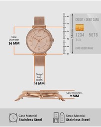 Fossil - Jacqueline Rose Gold Tone Analogue Watch
