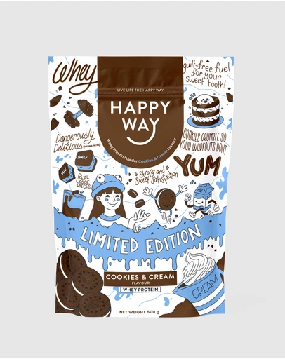Happy Way - Cookies & Cream Whey Protein Powder