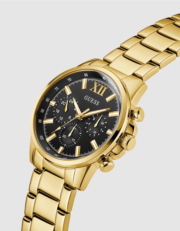 GUESS - GUESS Men's Gold Tone Multi-function Watch