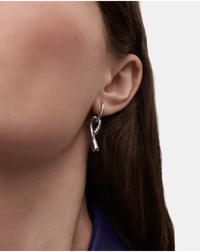 PDPAOLA - Twist Silver Hoops