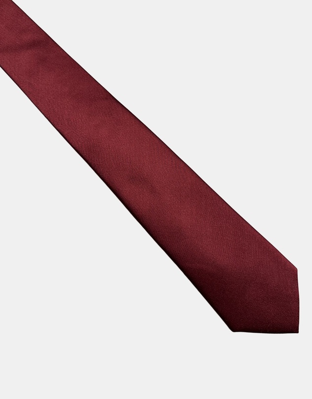 Henry Bucks - HENRY Plain 8cm Silk Tie RED