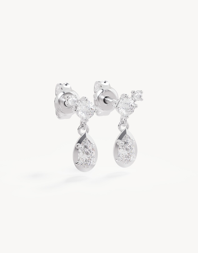 By Charlotte - Quiet Radiance Drop Stud Earrings