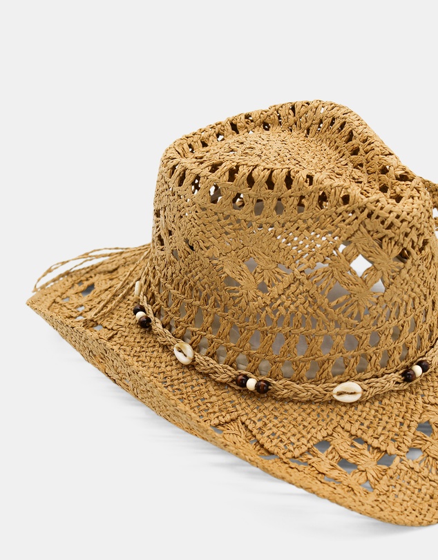 Morgan & Taylor - Salem Woven Straw Cowboy Hat in Tan Brown