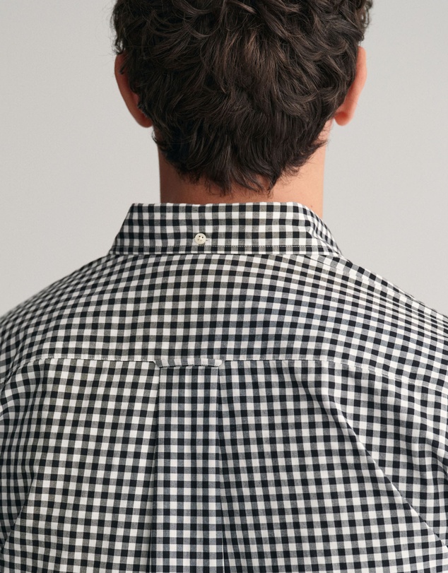 Gant - Regular Fit Classic Gingham Poplin Short Sleeve Shirt