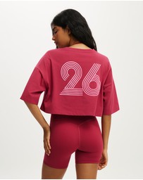 Cotton On Body Active - Active Mesh Cropped Graphic Tee