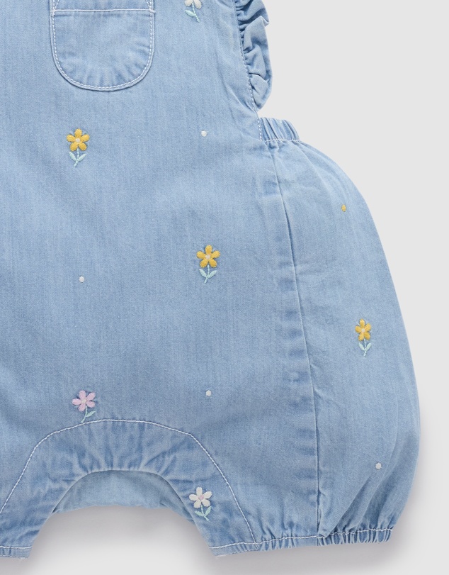 Purebaby - Daisy Broderie Overall Set -Kids-Babies