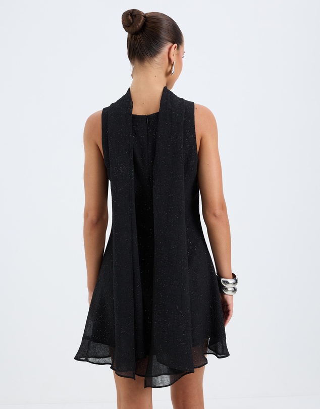 Calli - Lucie Sparkle Sheer Scarf Mini Dress