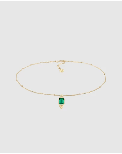 Elli Jewelry - Quartz Necklace in Gold-Plated 925 Silver