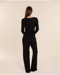 Gingerlilly - Lille Ribbed Long Sleeve Henley Top
