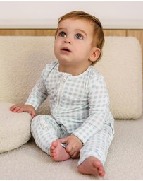 Kynd Baby - Day Or Night Onesie in Blue Gingham
