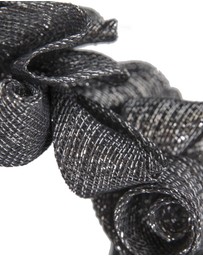 Max Alexander - Sinamay Curls Black Silver Fascinator