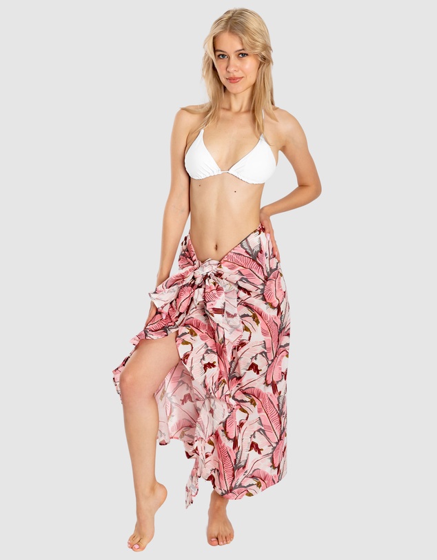 Sant And Abel - Women's Martinique® Pink Banana Leaf Sarong