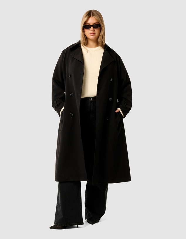 Forever New Curve - Leanne Curve Crepe Trench Coat
