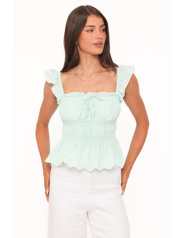 Petal & Pup - Melissa Peplum Top - Sage