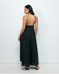 AERE - Jaylah Linen Slip Dress
