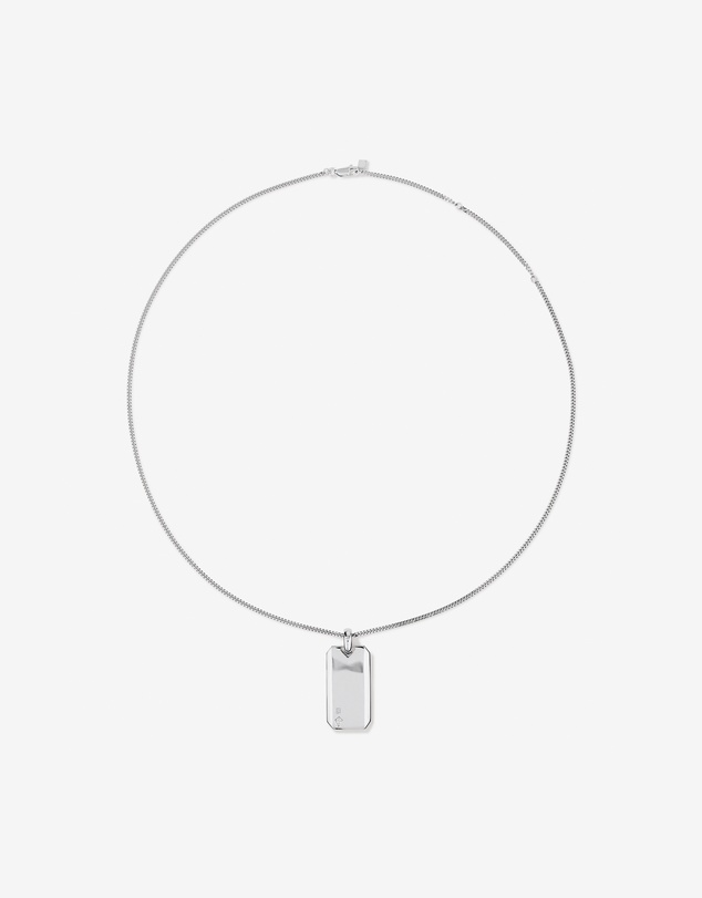 Michael Hill - Dog Tag with Diamonds in Sterling Silver