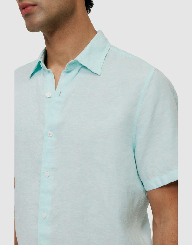 Trenery - Yarn Dyed Linen Short Sleeve Shirt