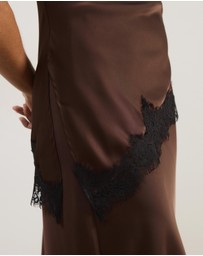Atmos&Here - Leoni Asymmetric Lace Satin Cami