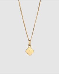 Elli Jewelry - Necklace Cloverleaf Pendant Enamel 925 Sterling Silver Gold-Plated