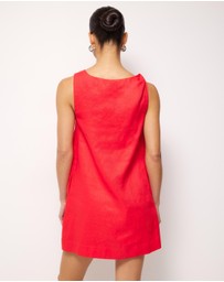 AERE - Gigi Linen Mini Shift Dress