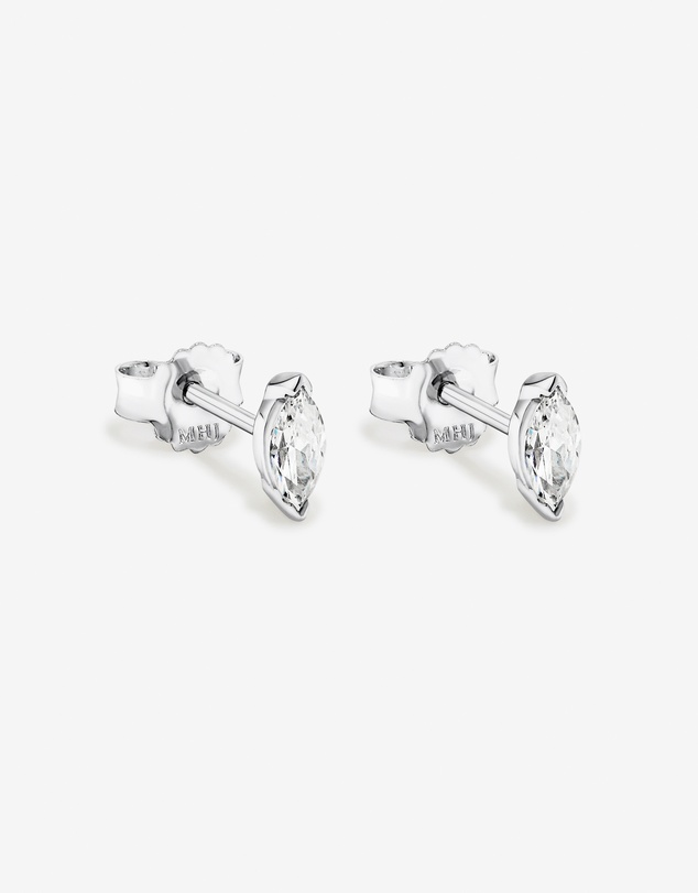 Michael Hill - 6mm Marquise-Cut Cubic Zirconia Solitaire Stud Earrings in Sterling Silver