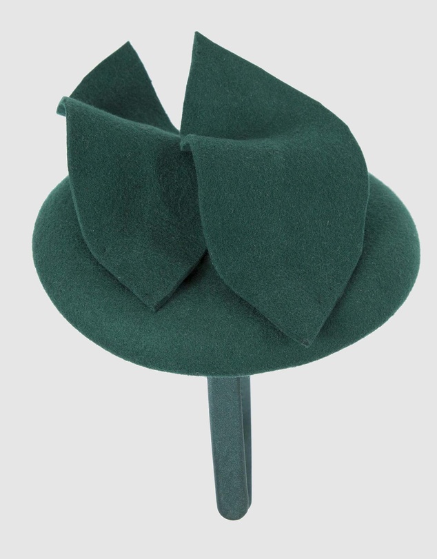 Max Alexander - Felt Winter Green Pillbox Fascinator
