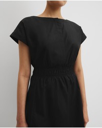Country Road - Australian Cotton Shirred Waist Mini Dress