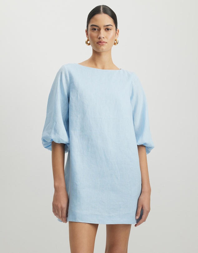 AERE - Eloise Linen Mini Shift Dress