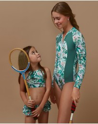 Aqua Blu Kids - Marabou Halter Neck Bikini Set - Kids