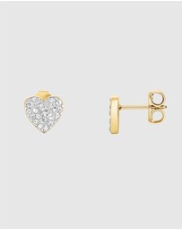 Rosefield - Pavé Heart Gold-Tone Stud Earrings