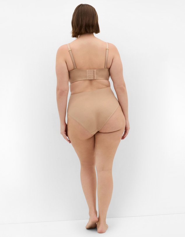 City Chic - Plus Size Luxe Microfibre Strapless Bra - cafe