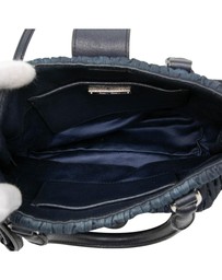 Pre-Loved by Azura Reborn - Pre-Loved Matelasse Denim Crystal Satchel