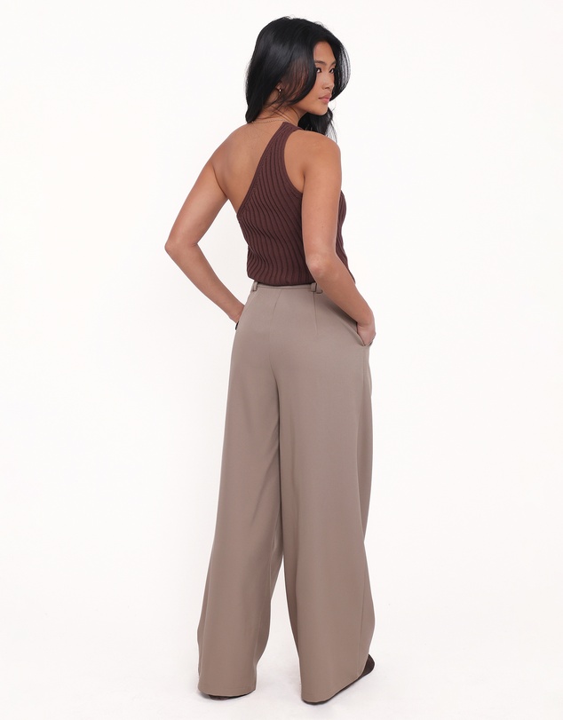 Petal & Pup - Kathryn Wide Leg Pant - Beige