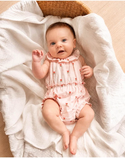 Fox & Finch - Sundae Organic Frill Romper - Kids