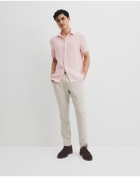 Country Road - Organically Grown Linen Regular Fit Short Sleeve Shirt