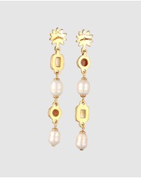 Haze & Glory - ICONIC EXCLUSIVE - Earrings Hanger Golden Sun 925 Sterling Silver Gold-Plated