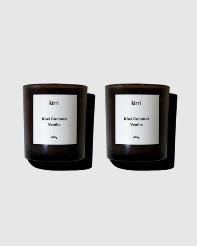 Kirri by Scent Australia Home - Kiwi Coconut Vanilla Candle (400g) Duo