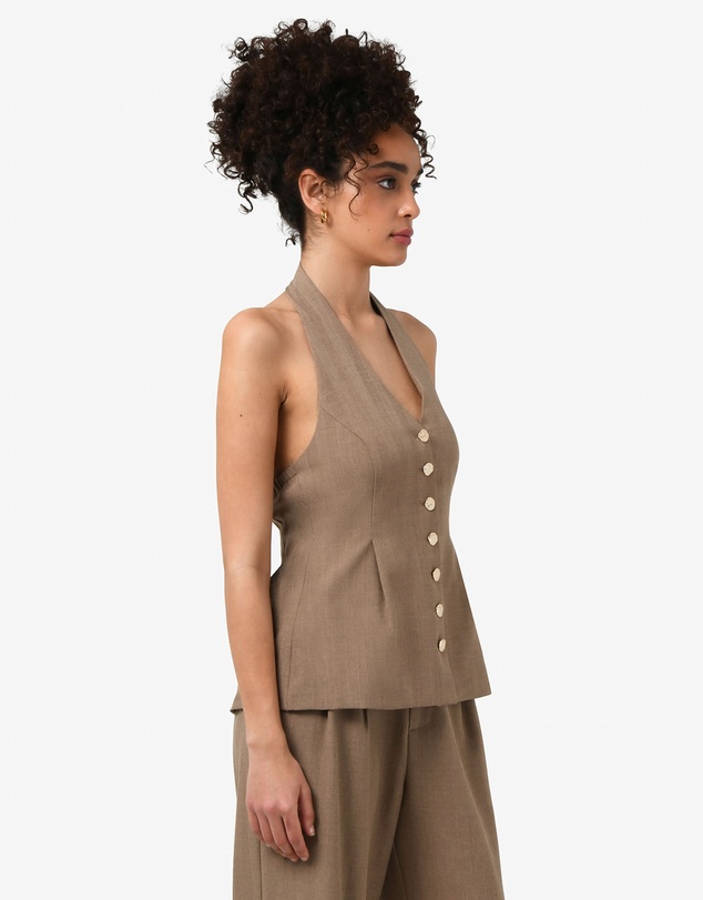 Forcast - Lola Halter Neck Peplum Vest