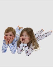 Sant And Abel - Kids Skydog Blue Toile Long PJ Set