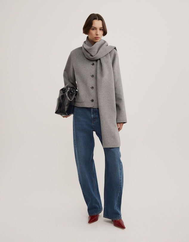Witchery - Crop Scarf Coat