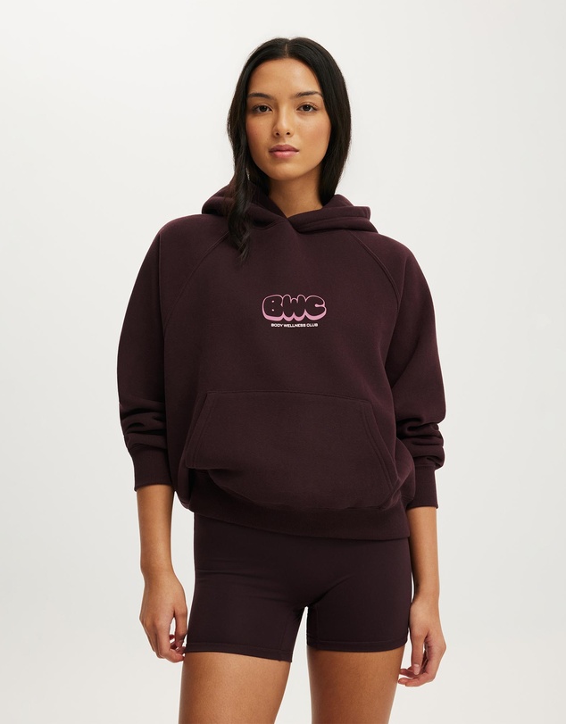 Cotton On Body Active - Plush Premium Graphic Raglan Hoodie