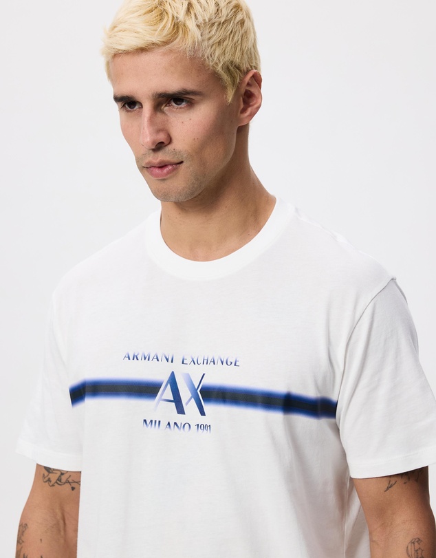 Armani Exchange - Front Logo Stripe T-Shirt