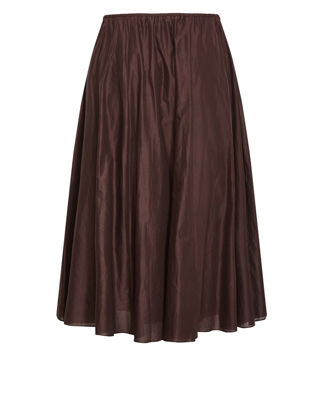 City Chic - Plus size Elissia Cotton Maxi Skirt - dark chocolate