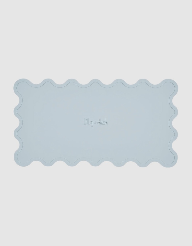 Lilly + Dash - 2pc Dog & Cat Wave Placemats - Sky Blue