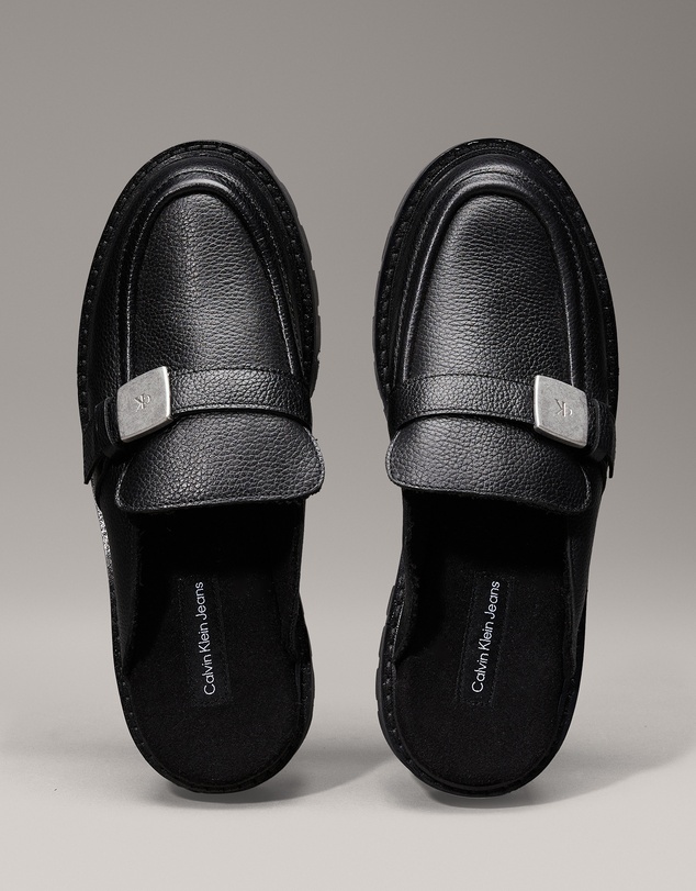 Calvin Klein - Leather Platform Mules
