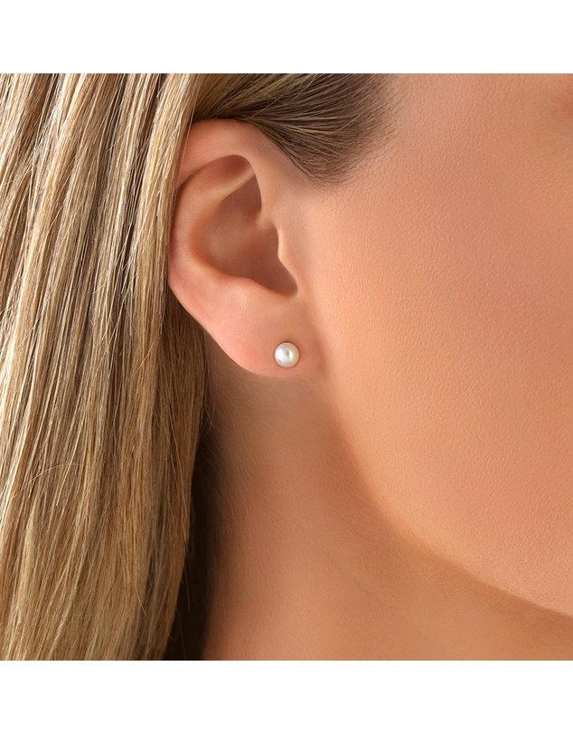 Michael Hill - Stud Earrings with 5mm Round Cultured Freshwater Pearl in 10kt Yellow Gold